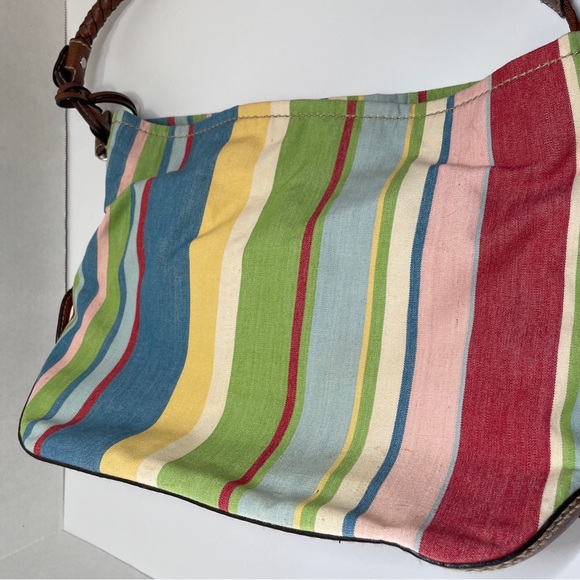 Fossil Shoulder Canvas Striped Material Boho Style ZB2267. - Picture 3 of 16